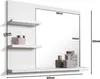 Badspiegel mit Ablagen, Weiß Badezimmer Spiegel, Produktbild-Vorschau 8