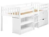 BELIANI Łóżko dziecięce białe drewno kauczkowe 90 x 200 cm Podgląd zdjęcia produktu 5