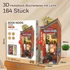 3D-Puzzle Book Nook KIT, DIY-Puppenhaus-Bausatz mit Produktbild-Vorschau 7