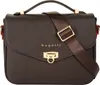 A dark brown Bugatti bodybag with gold hardware and a brown strap is shown against a white background. Produktbild-Vorschau