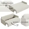 DEKORI Skandinavisches Sofa MALVA – 3-Sitzer Stoffsofa mit Produktbild-Vorschau 4