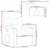 vidaXL Fauteuil relax gris clair Tissu Voir les images du produit 8