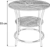 Stolik kawowy okrągły loft fi 56x55cm orzech Podgląd zdjęcia produktu 4