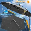Parasol Izrielar 3 m gris avec éclairage LED, parasol de Voir les images du produit 9
