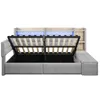 Stauraumbett mit LED-Beleuchtung, Aufbewahrung, Lattenrost, Produktbild-Vorschau 10