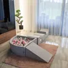 KiddyMoon suchy basen kwadratowy z piłeczkami 7cm 120x30 Podgląd zdjęcia produktu 3
