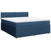 Boxspringbett mit Matratze Blau 180x200 cm Stoff Produktbild-Vorschau 1