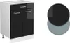 Meuble cuisine Vicco R-Line Noir Haute brillance 60cm avec Voir les images du produit 5