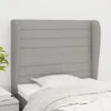 vidaXL Kopfteil mit Ohren Hellgrau 103x23x118/128 cm Stoff Produktbild-Vorschau 2