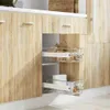vidaXL Vestavná zásuvka Výsuvný koš 2 ks Stříbrná 300 mm Náhled obrázku produktu 2