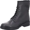 A black leather lace-up boot is shown against a white background. Produktbild-Vorschau