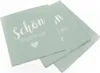 Several napkins with a printed design are stacked on a white surface. Produktbild-Vorschau