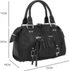 Gallantry, sac femme Bowling avec déco zippée, noir Voir les images du produit 2