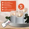 Meisterhome® 3er-Set Flammenlose LED Kerzen mit Timer Produktbild-Vorschau 8