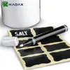 A close-up of a chalk marker and labels next to a jar of salt. Produktbild-Vorschau