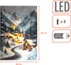 Weihnachts Wandbild mit LED Beleuchtung Batterie betrieben Produktbild-Vorschau 2