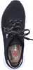 Top-down view of a black sneaker with white sole and laces. Náhled obrázku produktu