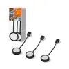 A product shot of LED plinth lighting with packaging in the background. Produktbild-Vorschau