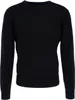 A plain black sweater is shown against a white background. Produktbild-Vorschau