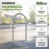Fahrradanlehnbügel 115 x 58 cm Edelstahl Ø 60 mm Produktbild-Vorschau 2