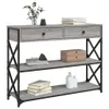 vidaXL Konzolový stolek Grey Sonoma 100x28x75 cm Dřevěné Náhled obrázku produktu 3