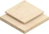 Two pieces of plywood are stacked on top of each other against a white background. Voir les images du produit