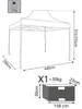 Gazebo pieghevole in acciaio e poliestere verde 3x4,5 mt Anteprima dell’immagine prodotto 3