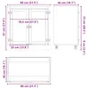 vidaXL Skříň SKI Medově hnědá 80 x 46 x 81,5 cm Masivní Náhled obrázku produktu 8