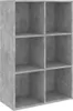 vidaXL Bibliothèque/Sideboard gris béton 66x30x98 cm Bois Voir les images du produit 1