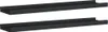 Two black shelves are shown against a white background. Voir les images du produit