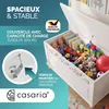CASARIA® Coffre de Rangement Blanc avec Couvercle, Banc en Voir les images du produit 3