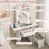 COSTWAY Coiffeuse Coiffeuse étroite avec miroir LED 3 Voir les images du produit 4