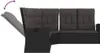 vidaXL Ecksofa mit Liegefunktion und Kissen Schwarz Poly Produktbild-Vorschau 5