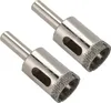 2Pcs 20mm Diamond Drill Bit Round Shank Hole Saw Opener Kit Anteprima dell’immagine prodotto 2
