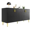 A black sideboard with gold handles and legs, displayed against a white background. Produktbild-Vorschau