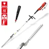 A product image of a telescopic hedge trimmer with various specifications displayed. Produktbild-Vorschau