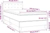 vidaXL Boxspringbett mit Matratze Hellgrau 90x190 cm Samt Produktbild-Vorschau 7