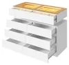 Credenza Merax, comò con vetro e illuminazione a LED, 8 Anteprima dell’immagine prodotto 10