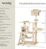 tectake® Kratzbaum Stokeley 141 cm inklusive Spielkordel Produktbild-Vorschau 5