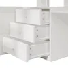 Hochbett mit Schreibtisch, LED-Streifen, Schubladen, Regal, Produktbild-Vorschau 9