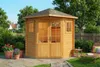 Alpholz 5-Eck Gartenhaus Modell Sunny-A aus Holz in Pinie Produktbild-Vorschau 5