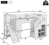 Flieks Etagenbett 90x200cm mit Stauraumtreppe, Kinderbett Produktbild-Vorschau 7