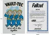 A collage showing the front and back of a Fallout Vault Boy action figure packaging, including a certificate of authenticity. Anteprima dell’immagine prodotto