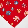 HOMESCAPES Stoffservietten rot Schneeflocken Set 4 tlg 100% Produktbild-Vorschau 3