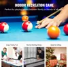 A collage of images showing a pool table, people playing air hockey, and Christmas gifts, with text overlays promoting indoor recreation. Anteprima dell’immagine prodotto