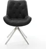 DELIFE Esszimmerstuhl Taimi-Flex Echt-Leder Schwarz Produktbild-Vorschau 2