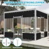 Outdoor gazebo with transparent curtains and black accents. Produktbild-Vorschau