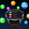 A smartwatch displaying a sports activity menu, surrounded by colorful icons representing various sports. Produktbild-Vorschau