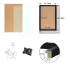 A collage of product images showing frame components, dimensions, and accessories. Produktbild-Vorschau