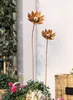 2x fiches de jardin "fleur" en métal avec finition rouille, Voir les images du produit 1
